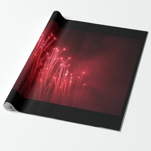 Fireworks Wrapping Paper Cadeaupapier (Uitgerold)