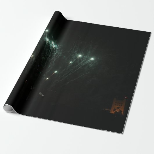 Fireworks Wrapping Paper Cadeaupapier (Uitgerold)