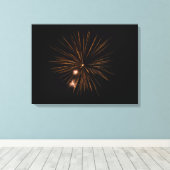 Fireworks zwart canvas afdruk (Insitu (Houten vloer))