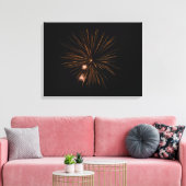 Fireworks zwart canvas afdruk (Insitu (Woonkamer))