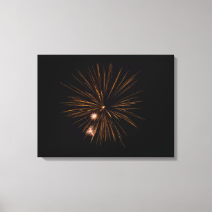 Fireworks zwart canvas afdruk