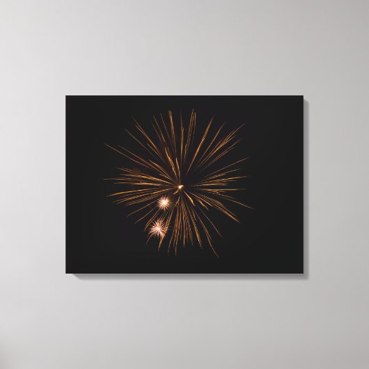 Fireworks zwart canvas afdruk (Voorkant)