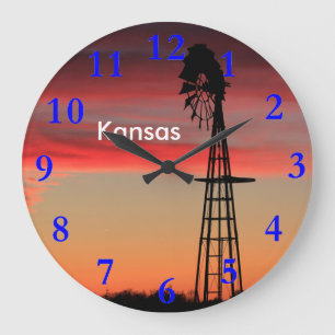 Firey Kansas Sunset Grote Klok