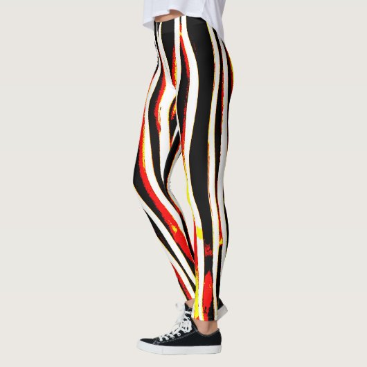 Firey Lightning Zebra Striped Leggings (Links)