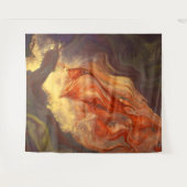 ** Firey Marble Flame Sinaasappel Geel Abstracte K Wandkleed (Voorkant (horizontaal))