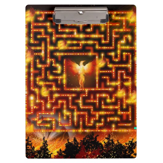 Firey Phoenix Maze-klembord Klembord (Voorkant)