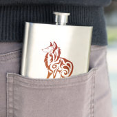 Firey Red Tribal Fox Kitsune Flacon (Voorbeeld)