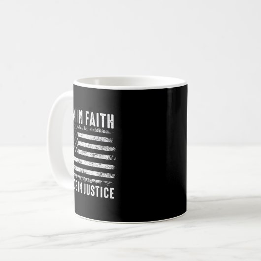Firm In Faith Fierce In Justice  Koffiemok (Voorkant links)