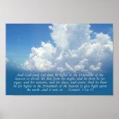 Firmament, Blue Sky Genesis 1:14-15 Print (Voorkant)