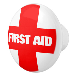 First Aid Kit White Drawer Handvat of Keramische Knop