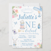 First Alice in Wonderland verjaardagsuitnodiging Kaart (Voorkant)