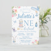 First Alice in Wonderland verjaardagsuitnodiging Kaart (Staand voorkant)