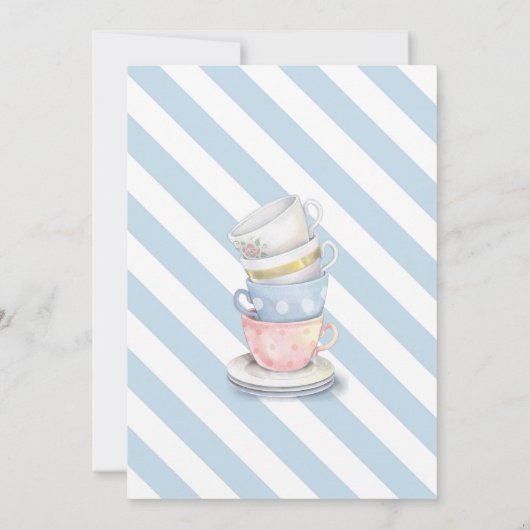 First Alice in Wonderland verjaardagsuitnodiging Kaart (Achterkant)