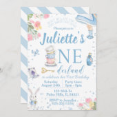 First Alice in Wonderland verjaardagsuitnodiging Kaart (Voorkant / Achterkant)