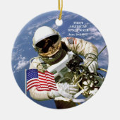 First American Astronaut Space Walk Keramisch Ornament (Voorkant)