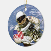 First American Astronaut Space Walk Keramisch Ornament (Links)
