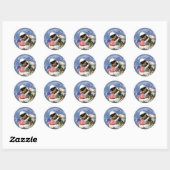 First American Astronaut Space Walk Ronde Sticker (Vel)