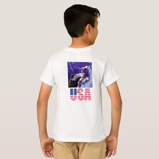 First American Astronaut Space Walk T-shirt (Achterkant volledig)