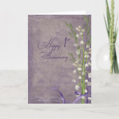 First Anniversary lily of the valley Kaart (Voorkant)