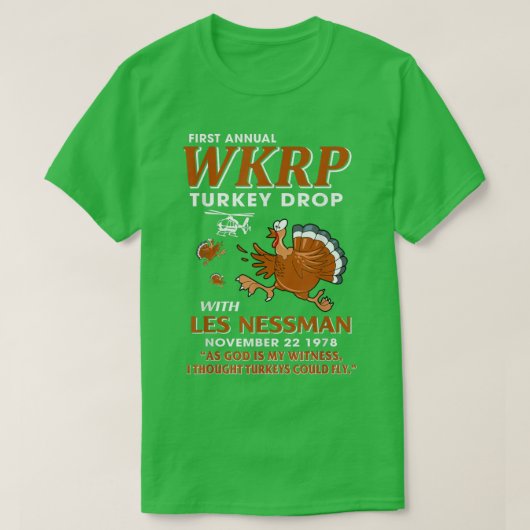 First Annual Turkey Drop 22nd November Thanksgivin T-shirt (Design voorkant)