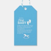 First Baby Blue Boy Cadeaulabel (Voorkant)