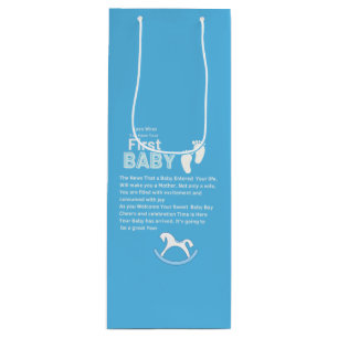 First Baby Blue Boy Wijn Cadeautas