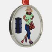 First Barrel Race Metalen Ornament (Rechts)