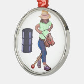 First Barrel Race Metalen Ornament (Links)