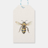 First Bee Day - Floral 1st Birthday  Cadeaulabel (Achterkant)