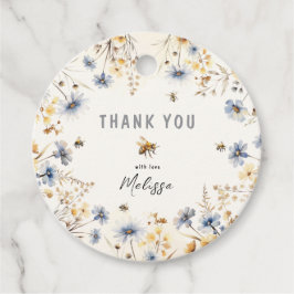 First Bee Day - Floral 1st Birthday Thank You Bedankjes Labels