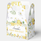 First Bee Day Floral Honey Bee Birthday Party Bedankdoosjes (Geopend)