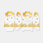 First Bee Day Yellow Wildflowers 1st Birthday Bedankdoosjes (Uitgevouwen)