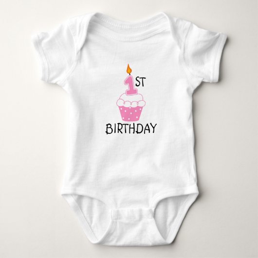 First Birthday Baby Bodysuit (Voorkant)