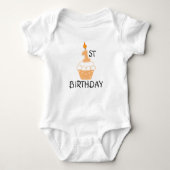 First Birthday Baby Bodysuit (Voorkant)