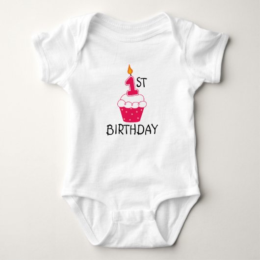 First Birthday Baby Bodysuit (Voorkant)