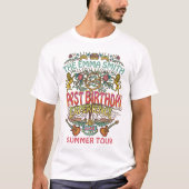 First Birthday Band Retro 70s Concert Logo Custom T-shirt (Voorkant)