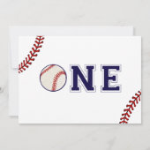 First Birthday Baseball Photo Kaart (Achterkant)