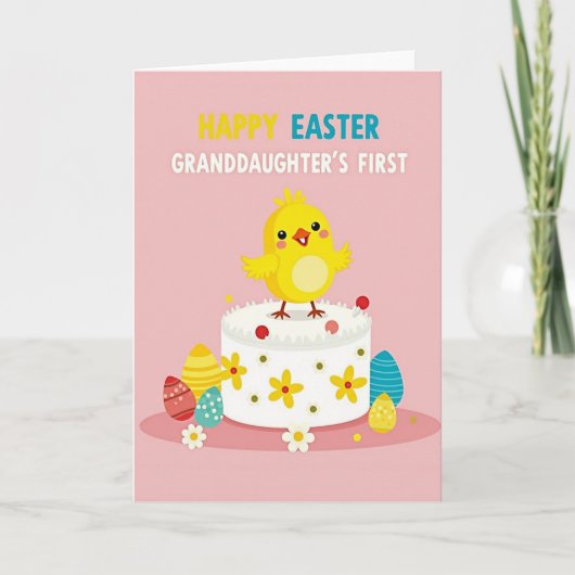 First Birthday Cake Card Kaart (Voorkant)