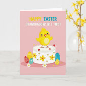 First Birthday Cake Card Kaart (Gele Bloem)