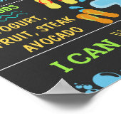 First Birthday chalkboard sign Pool Party Poster (Hoek)