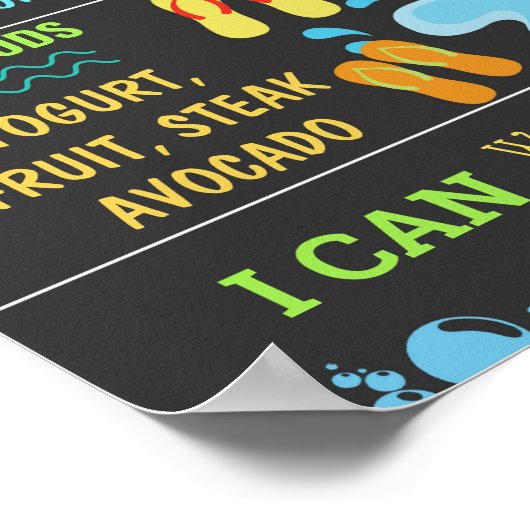 First Birthday chalkboard sign Pool Party Poster (Hoek)