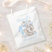 First Birthday Cute Elephant Herfst Boy Favor Bag Bedankzakje (Geknipt)