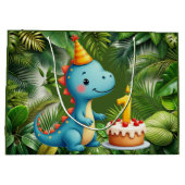 First Birthday Dino  Groot Cadeauzakje (Achterkant)