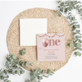 First Birthday Girl Invitation Kaart