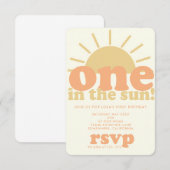 First Birthday Invite Kaart (Voorkant / Achterkant)