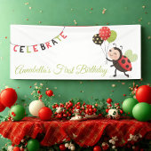 First Birthday Ladybug Banner