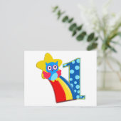 First Birthday Owl Briefkaart (Staand voorkant)