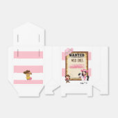 First birthday party wild west cowgirls favor bag bedankdoosjes (Uitgevouwen)