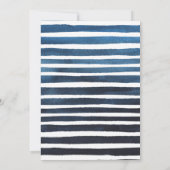 First Birthday Silver Balloon | Blauwe Partij Kaart (Achterkant)