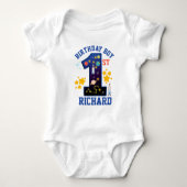 First birthday Space custom design Romper (Voorkant)